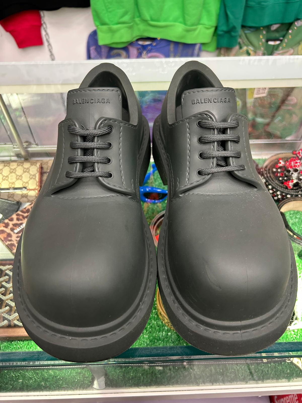 BALENCIAGA STEROID DERBY GREEN (PRE-OWNED NO BOX)