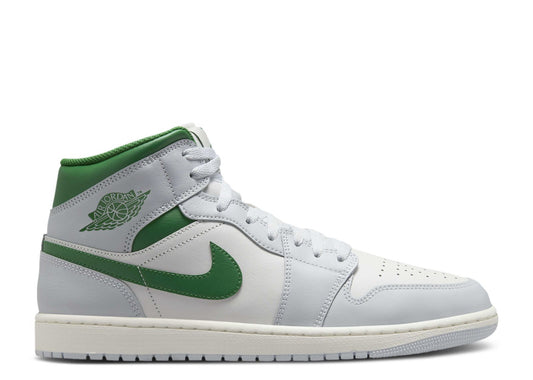 JORDAN 1 MID WHITE LUCKY GREEN (BRAND NEW)