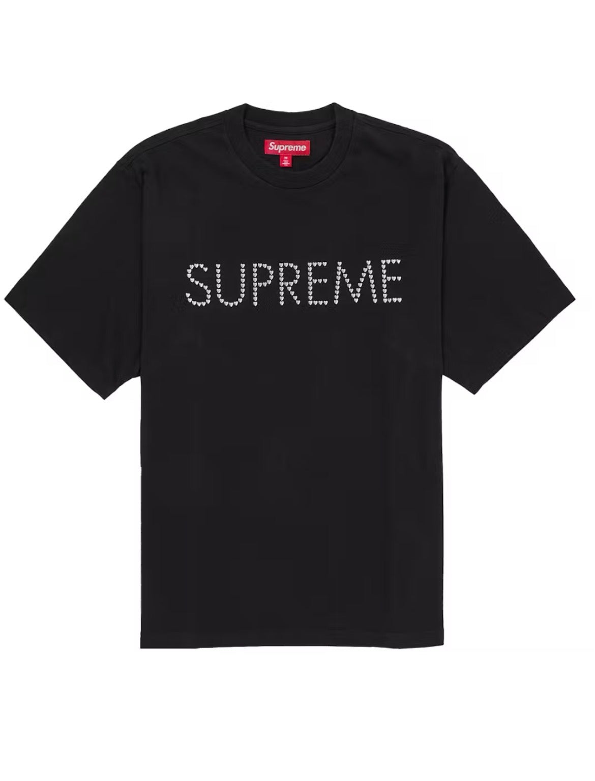 SUPREME HEARTS STUDDED S/S TEE “BLACK” (BRAND NEW)