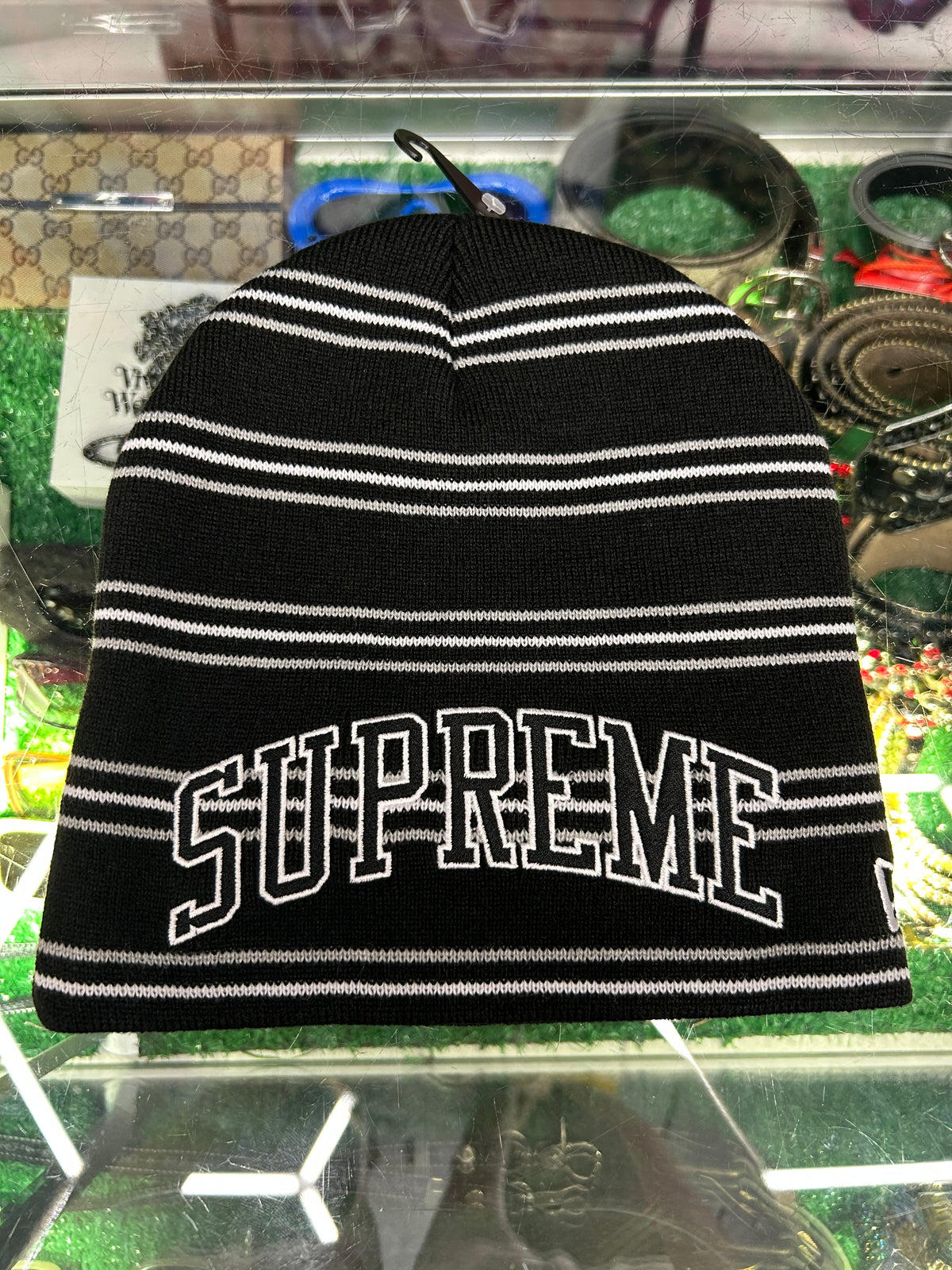 SUPREME NEW ERA STRIPE BEANIE (BRAND NEW)