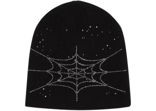 SP5DER BLACK BEANIE (PRE-OWNED)