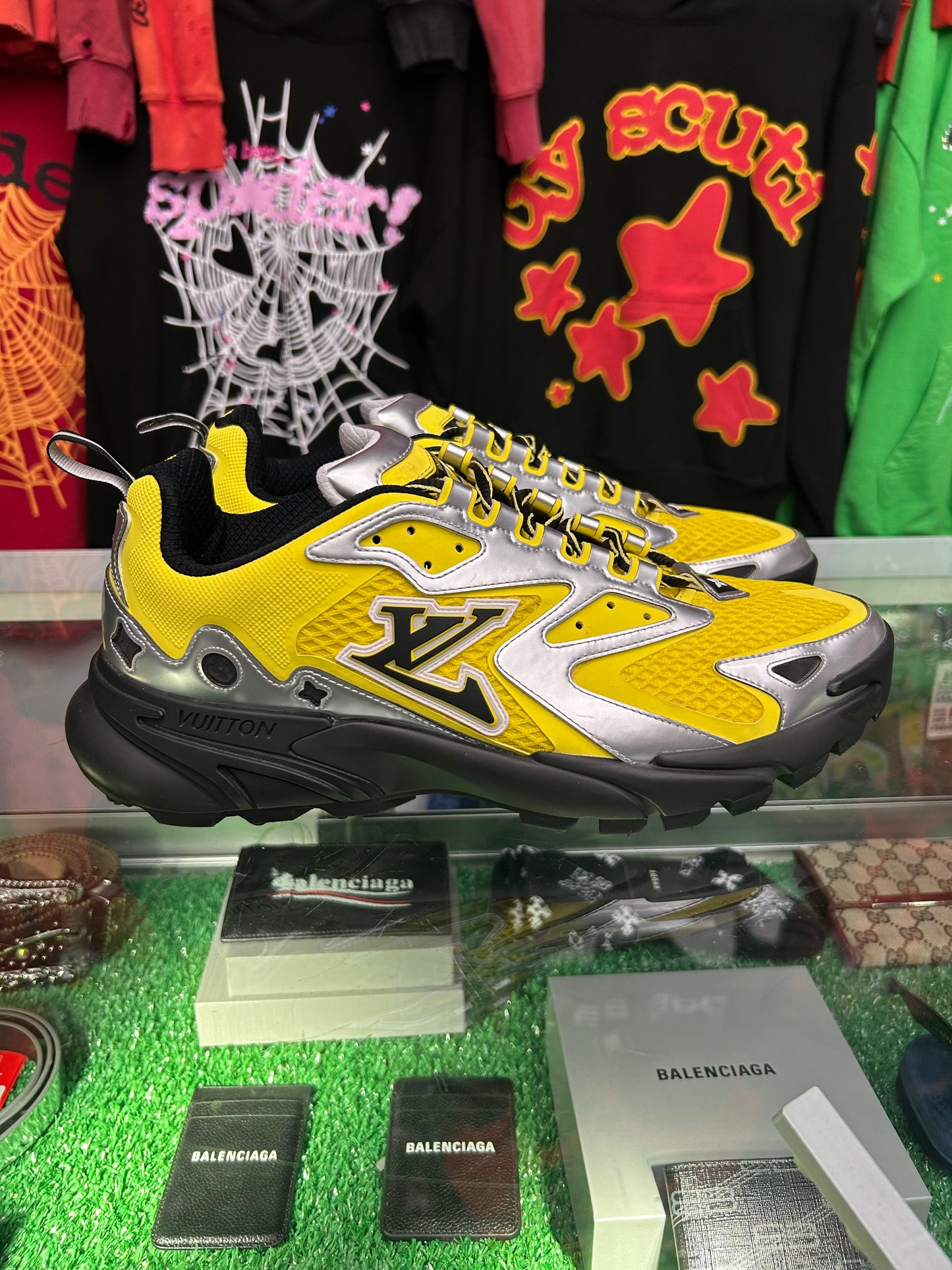 LOUIS VUITTON METALLIC MESH LV RUNNER TACTIC SNEAKERS (PRE-OWNED NB) (LV 10)