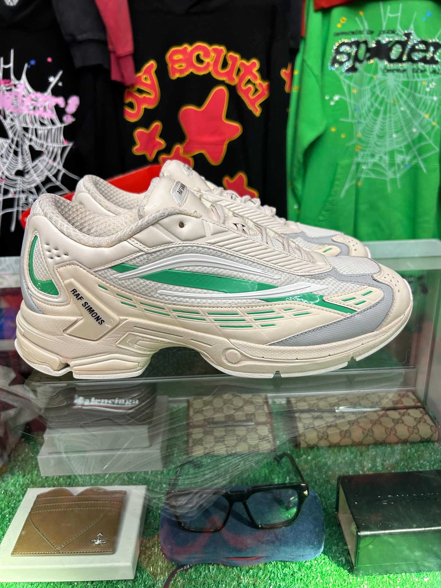 RAF SIMONS ULTRASCEPTRE SNEAKER CREAM GREEN (PRE-OWMED W/ BOX)