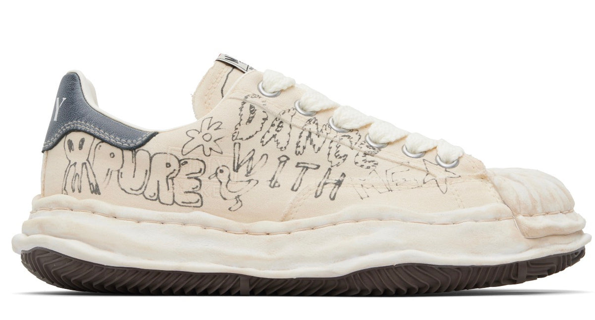 MAISON MIHARA YASUHIRO OFF-WHITE  BLAKEY OG SOLE GRAFFITI PRINTED CANVAS