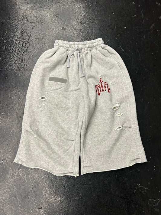MURD333R FM GREY SHORTS (BRAND NEW)