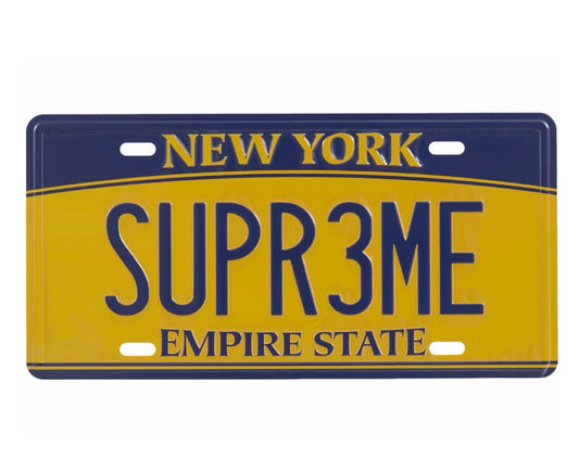 SUPREME LICENSE PLATE (BRAND NEW)