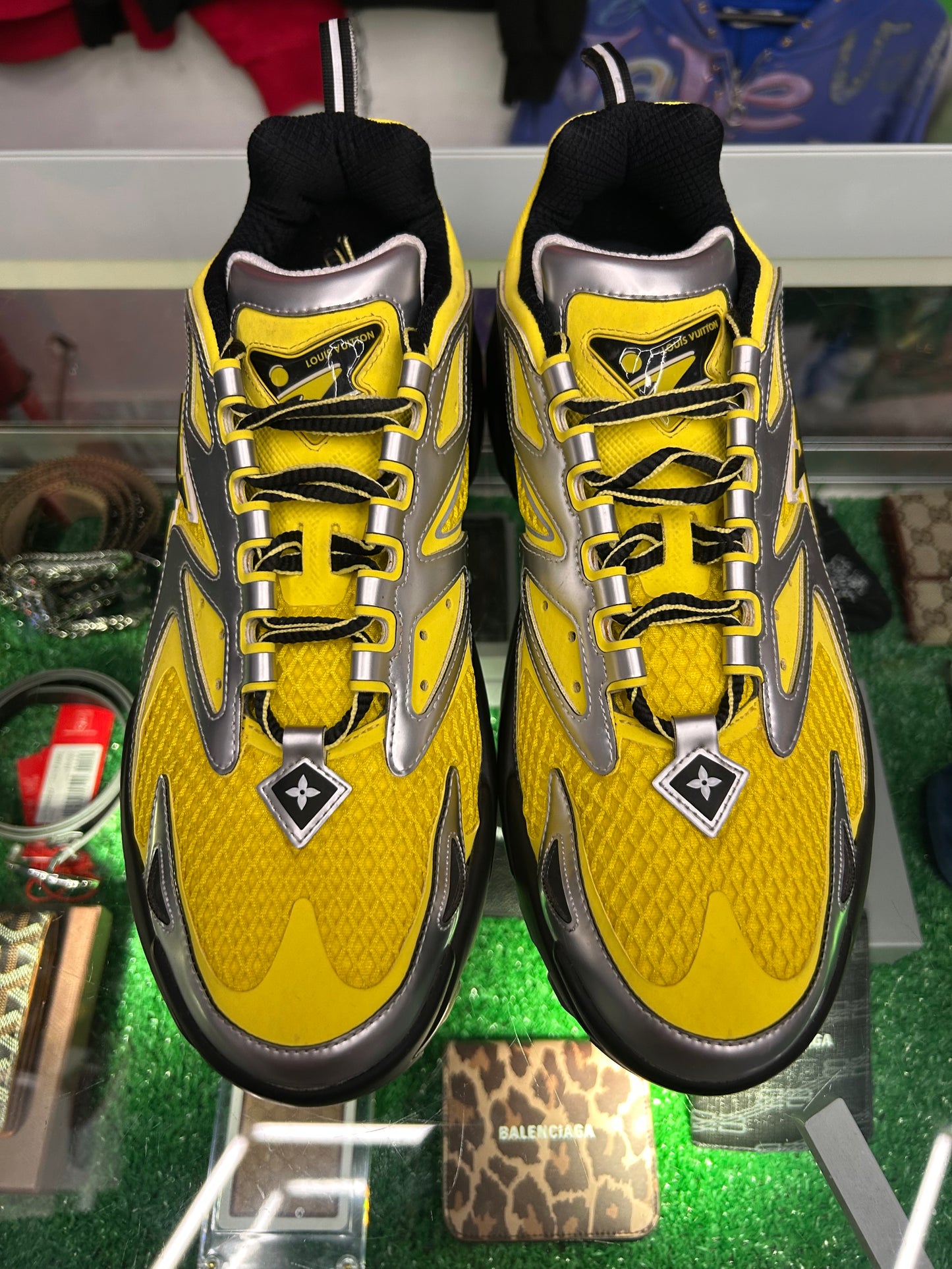 LOUIS VUITTON METALLIC MESH LV RUNNER TACTIC SNEAKERS (PRE-OWNED NB) (LV 10)