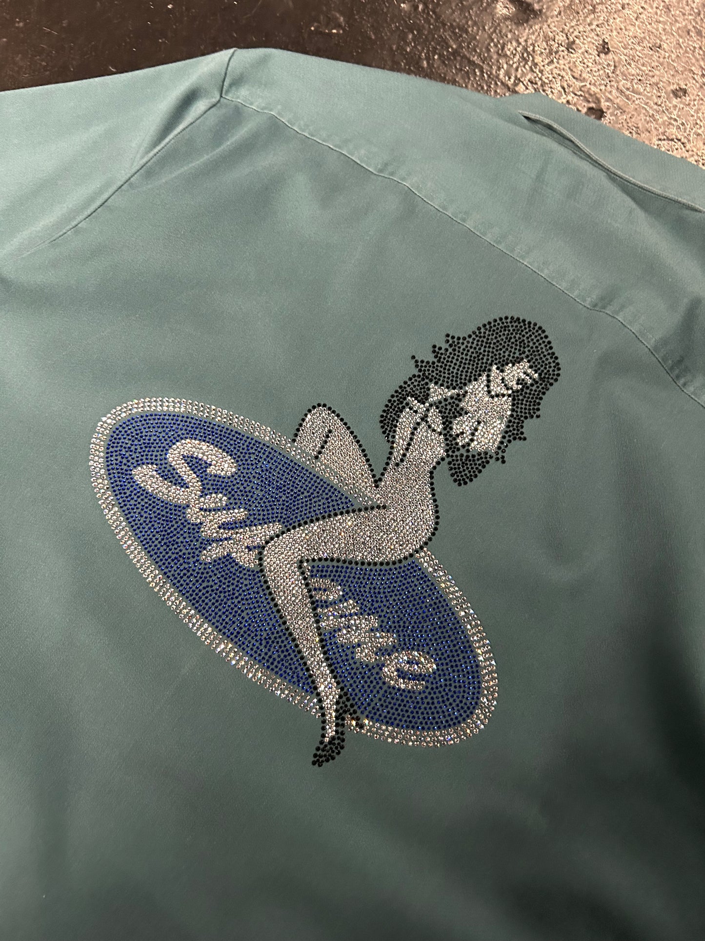SUPREME RHINESTONE PIN UP SHORT-SLEEVE WORK SHIRT (PRE-OWNED)