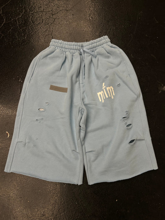 MURD333R FM BLUE SHORTS (BRAND NEW)