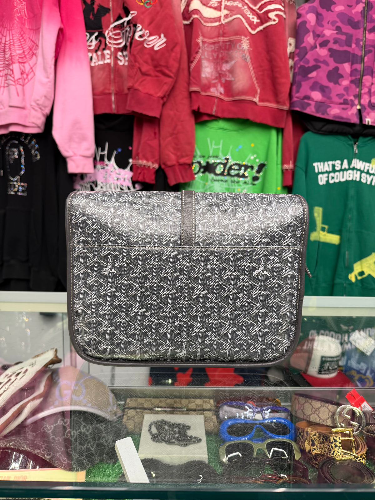 GOYARD GREY BELVEDERE MM (PRE-OWNED)