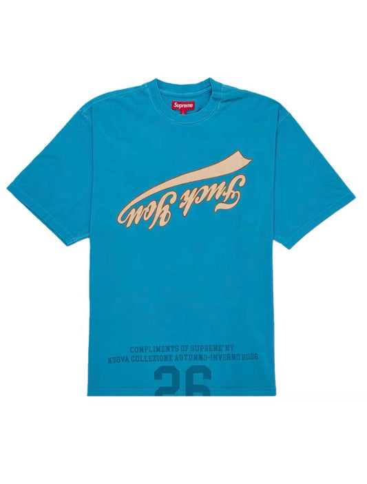 SUPREME CRACKED FLIPPED S/S TOP “BLUE” (BRAND NEW)