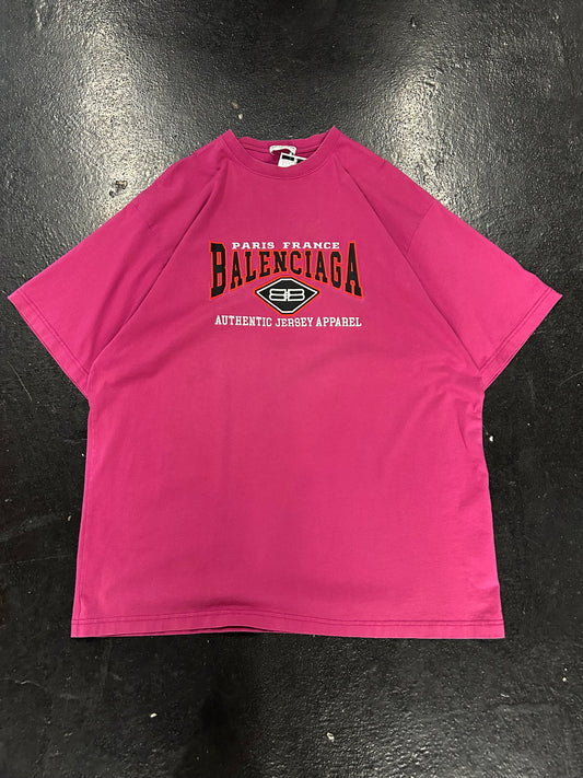 BALENCIAGA EMBROIDERED BB AUTHENTIC JERSEY APPAREL T-SHIRT (PRE-OWNED)