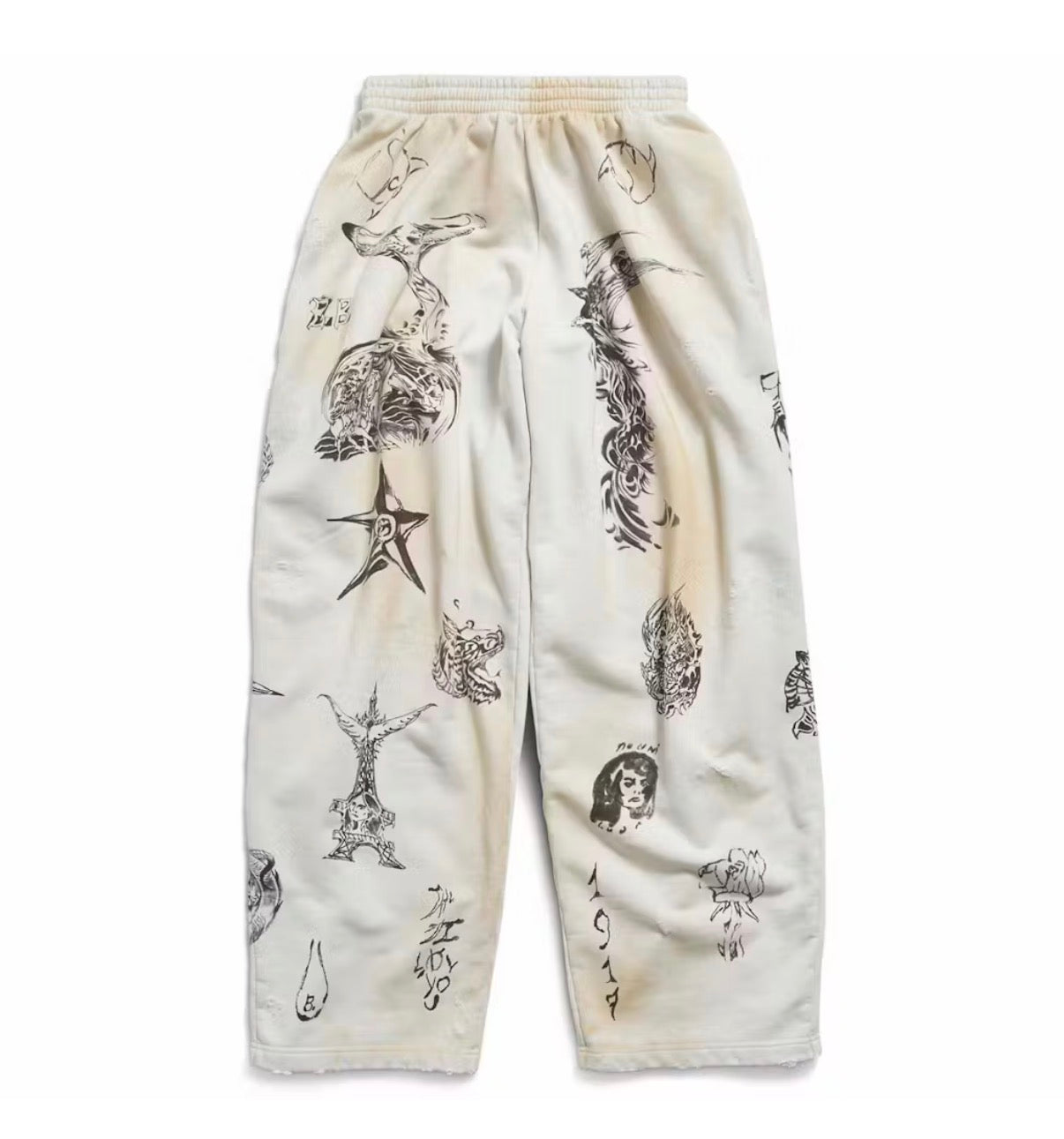 BALENCIAGA TAT BAGGY SWEATS (PRE-OWNED)