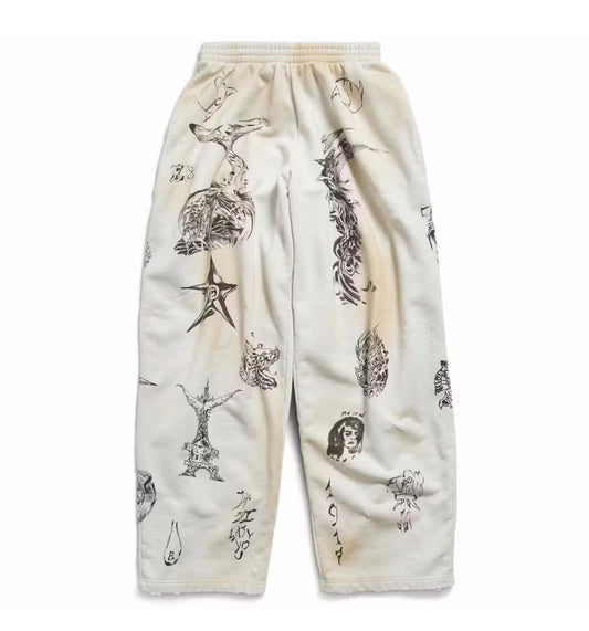BALENCIAGA TAT BAGGY SWEATS (PRE-OWNED)