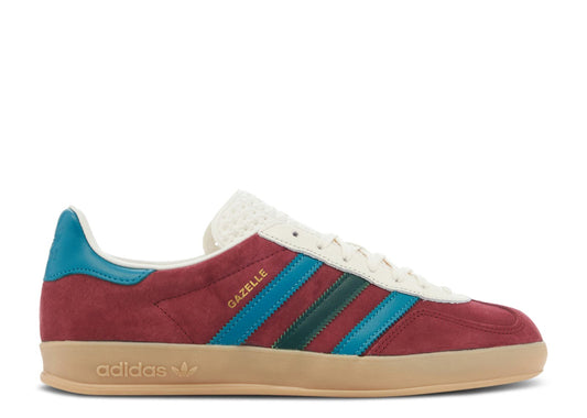 ADIDAS GAZELLE COLLEGIATE BURGUNDY GREEN (PRE OWNED NO BOX)