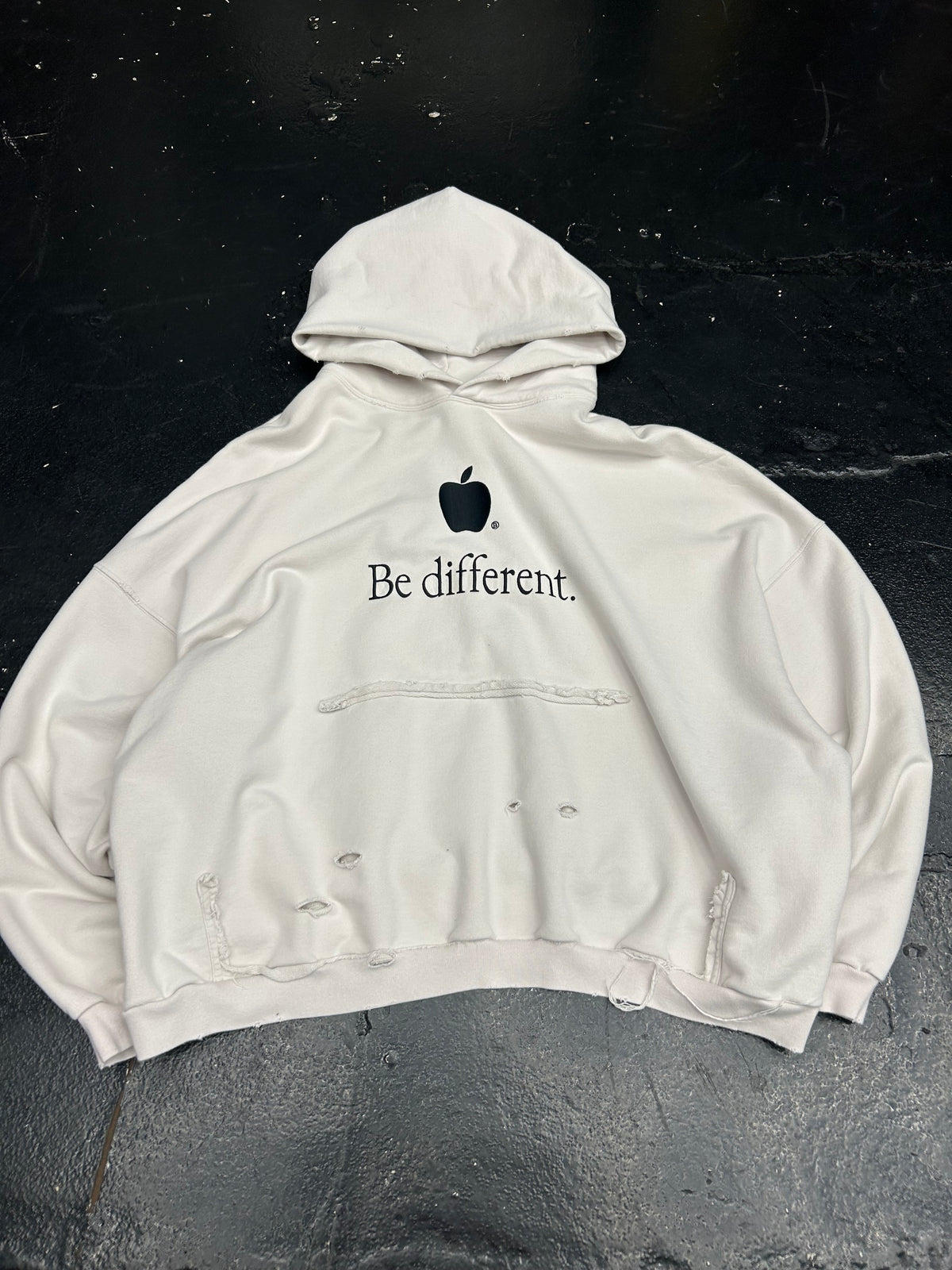 BALENCIAGA BE DIFFERENT HOODIE WHITE (PRE-OWNED)