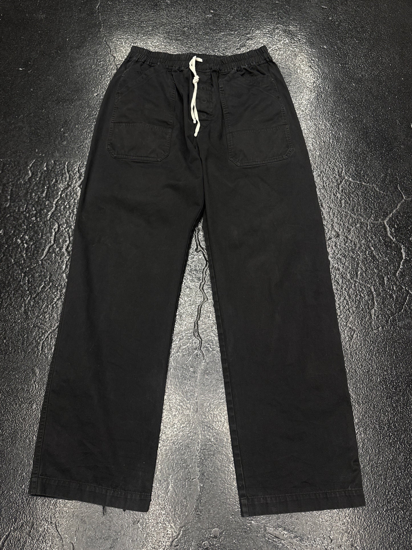 RICK OWENS WIDE LEG PANTS (PRE-OWNED)