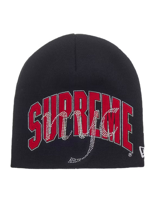 SUPREME NEW ERA RHINESTONE BLUE BEANIE SS26