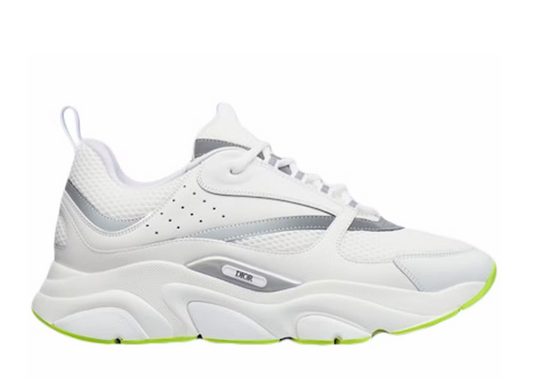 DIOR B22 WHITE SILVER FLUO GREEN (PRE-OWNED NO BOX)