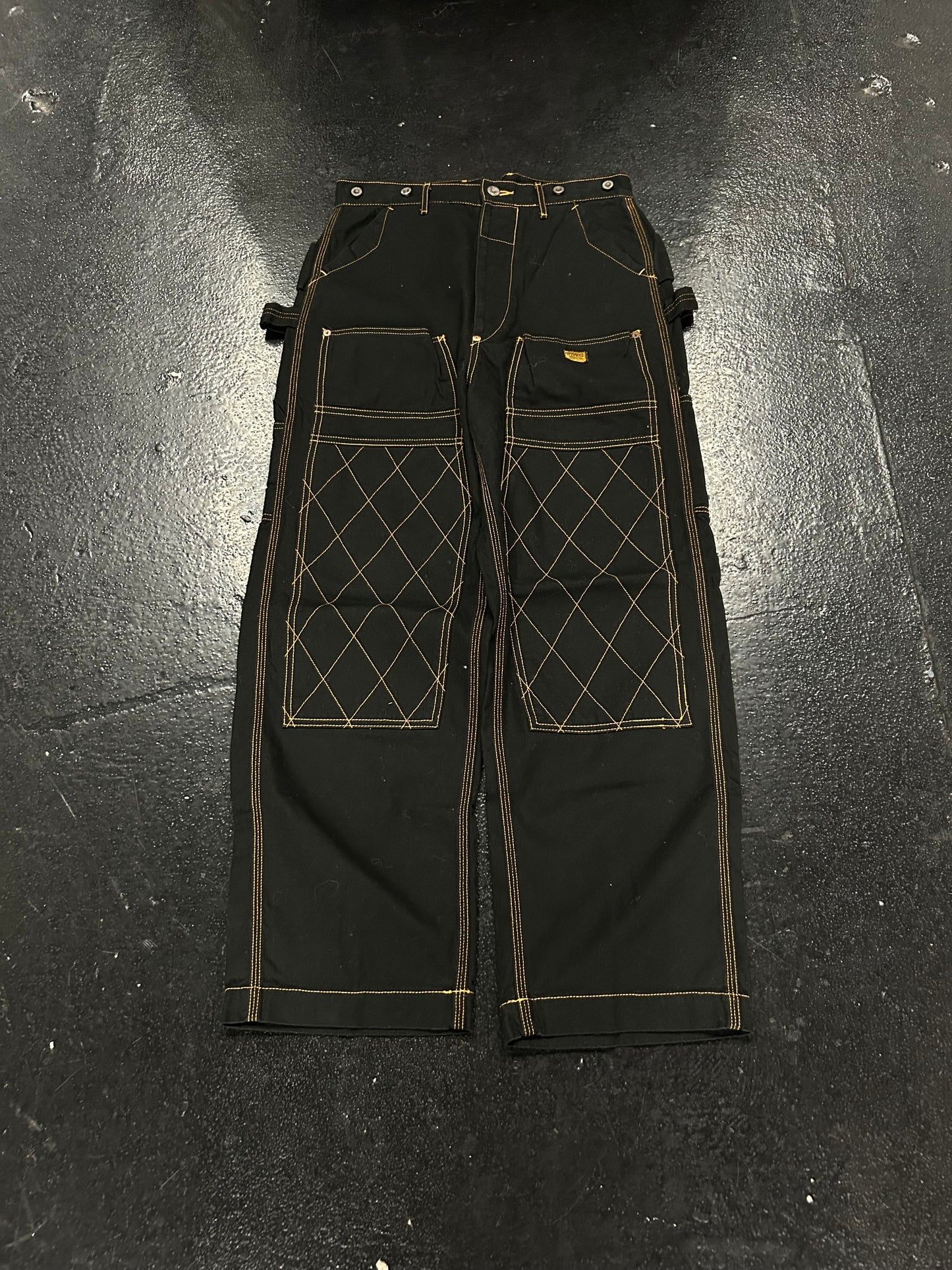 KAPITAL LIGHT CANVAS LUMBER PANTS “BLACK” (PRE-OWNED)