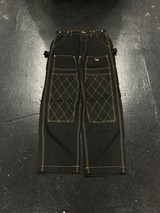 KAPITAL LIGHT CANVAS LUMBER PANTS “BLACK” (PRE-OWNED)