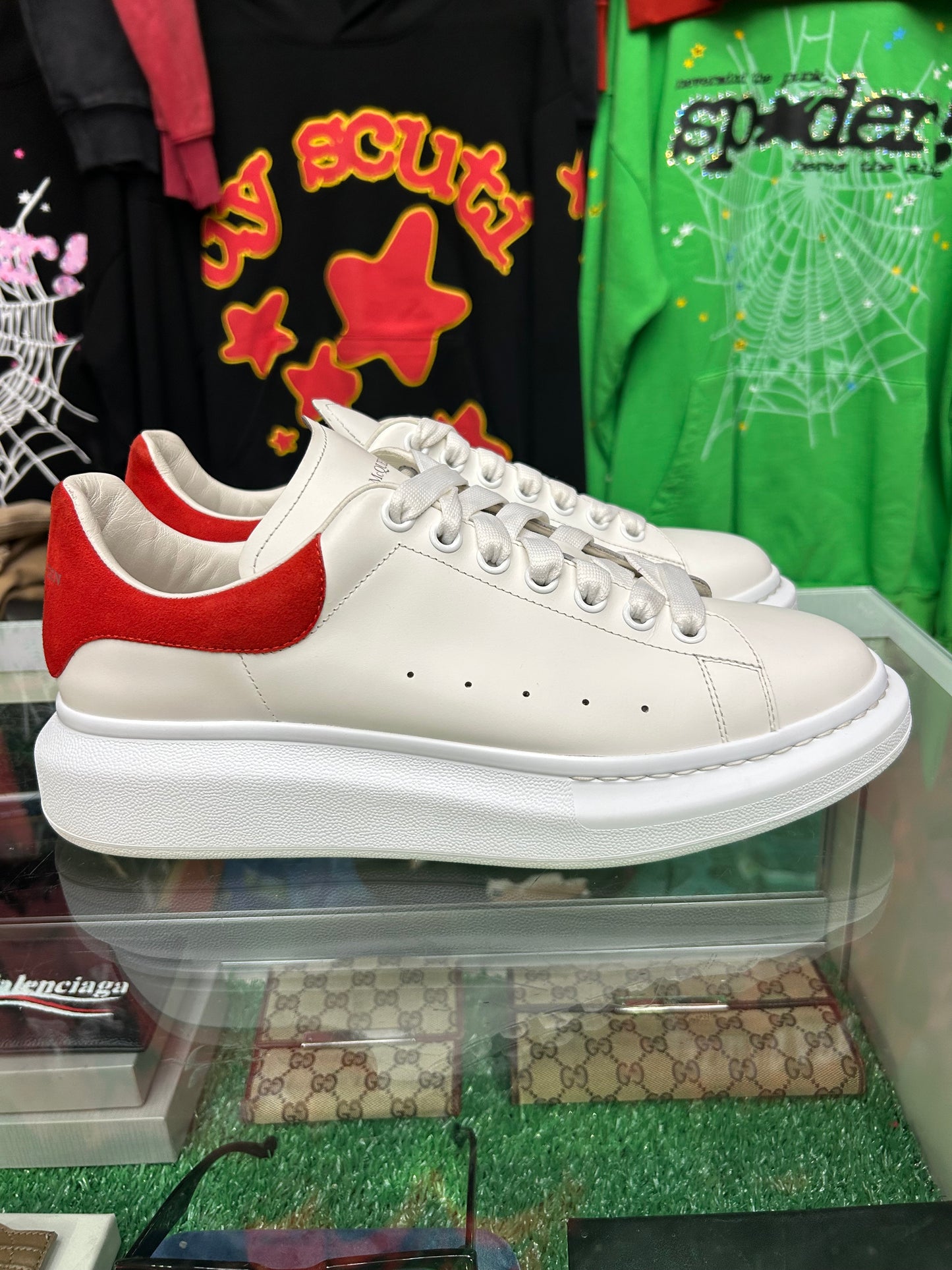 ALEXANDER MCQUEEN “RED” LOWTOP TRAINER (PRE-OWNED W/ BOX)