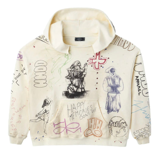 HAPPY MEMORIES DON’T DIE SKETCH HOODIE (BRAND NEW)