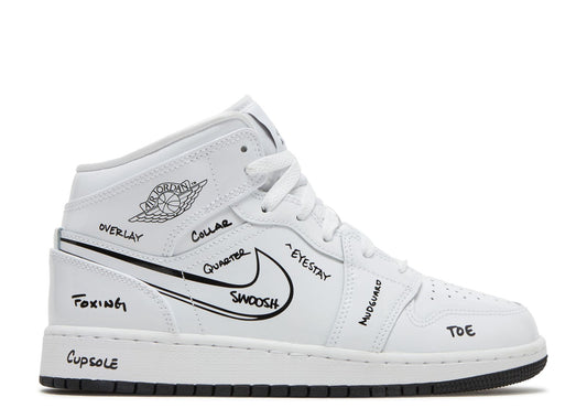JORDAN 1 MID SCHEMATIC (BRAND NEW)
