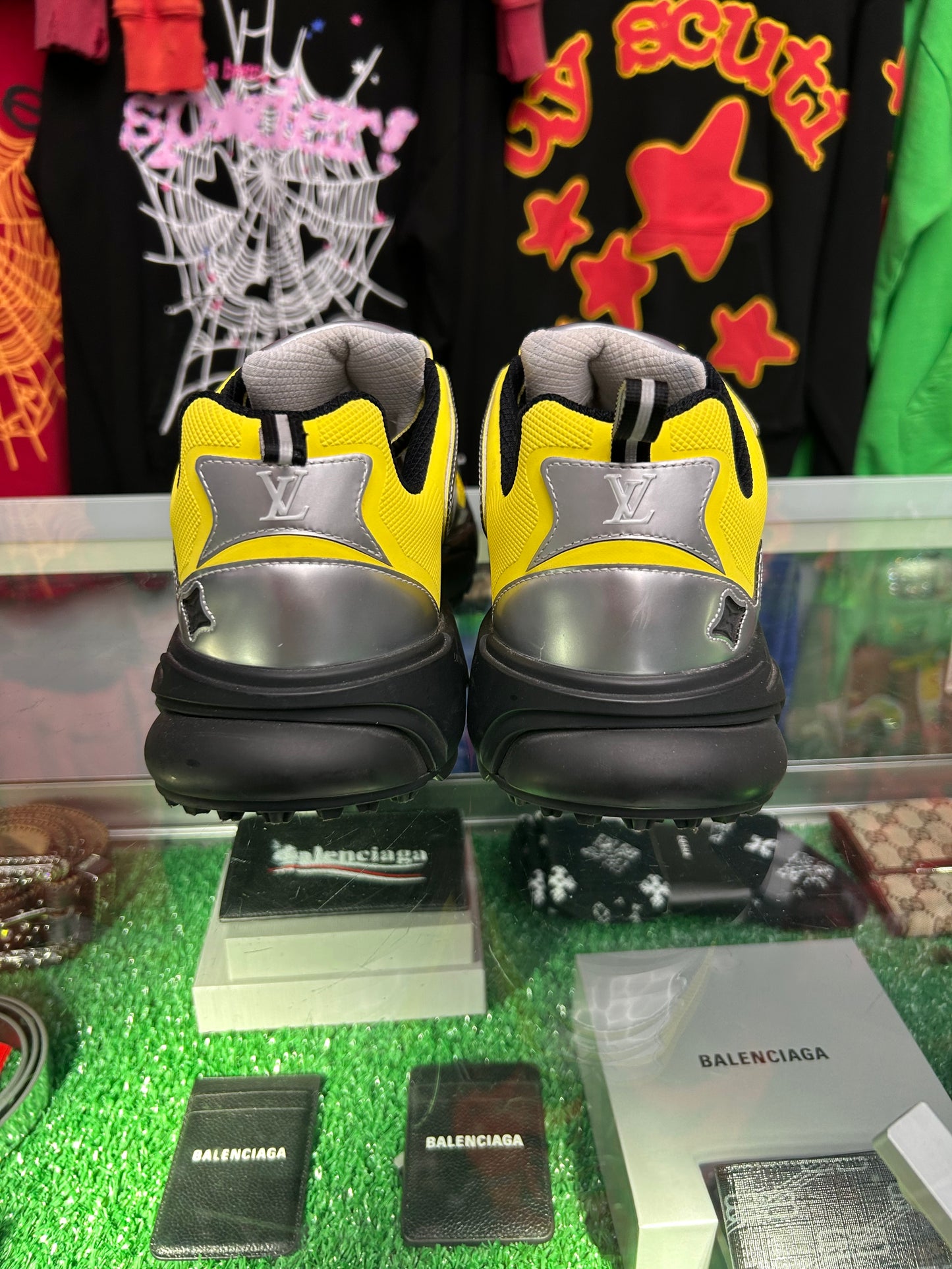 LOUIS VUITTON METALLIC MESH LV RUNNER TACTIC SNEAKERS (PRE-OWNED NB) (LV 10)