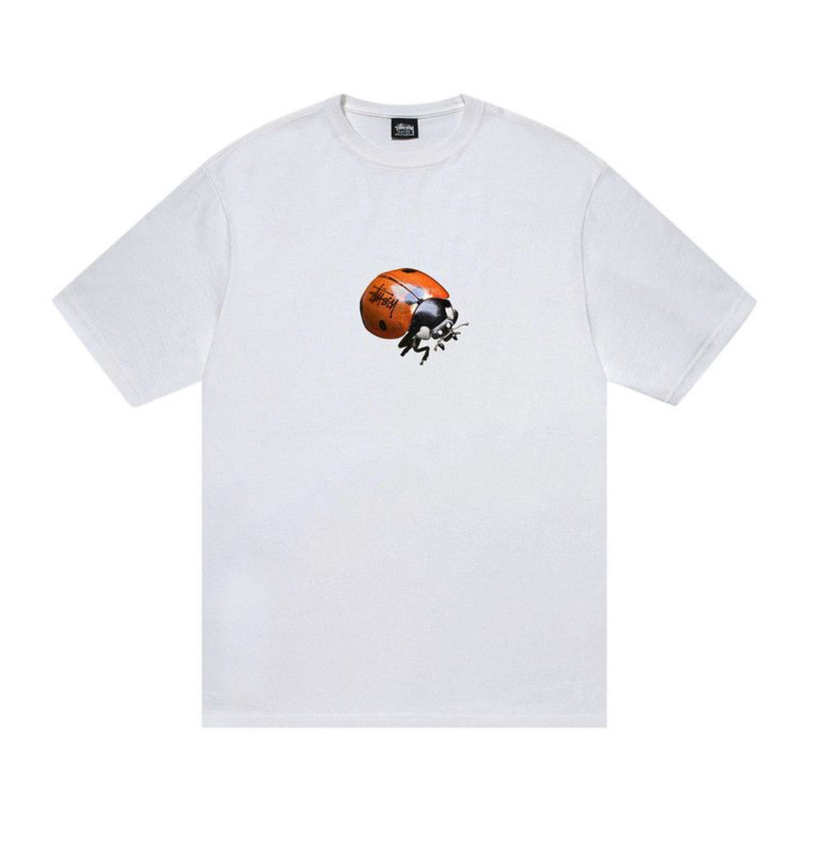 STUSSY LADY BUG WHITE TEE (BRAND NEW)