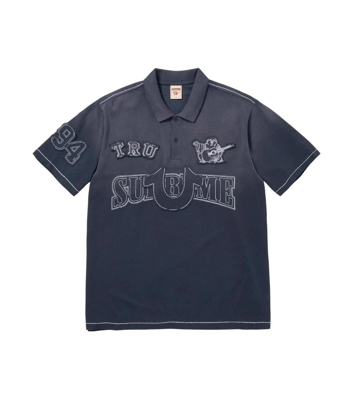 SUPREME X TRUE RELIGION APPLIQUÉ POLO “NAVY” (BRAND NEW)