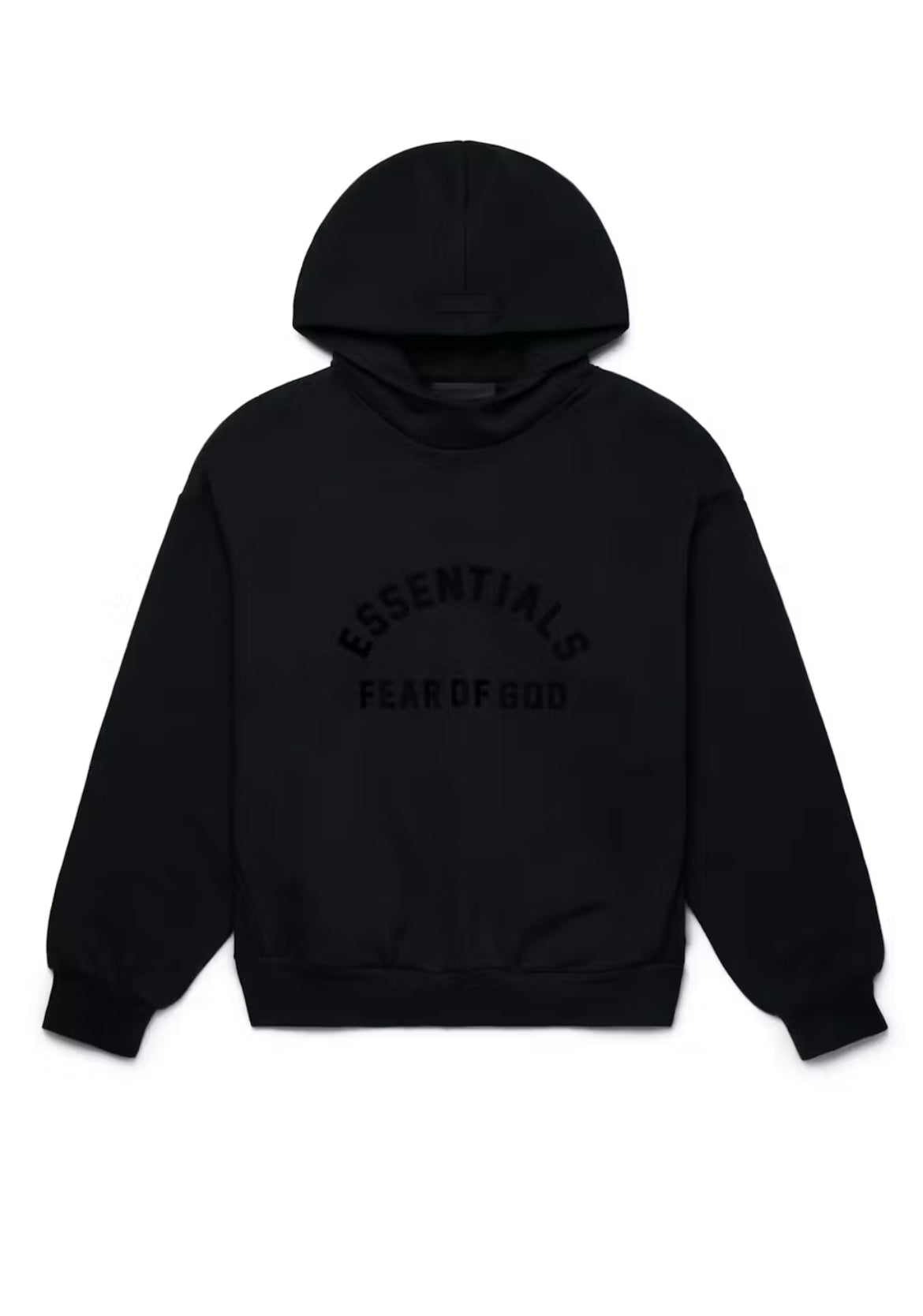ESSENTIALS ARCH LOGO BLACK HOODIE (BRAND NEW)
