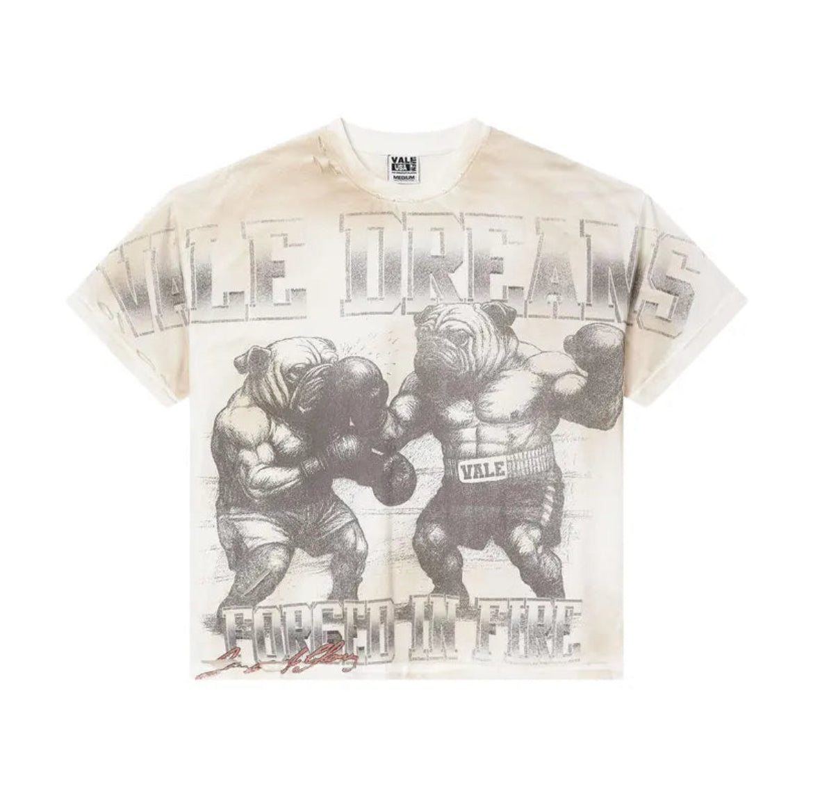 VALE VALLEY FOREVER CREAM PUG TEE (BRAND NEW)
