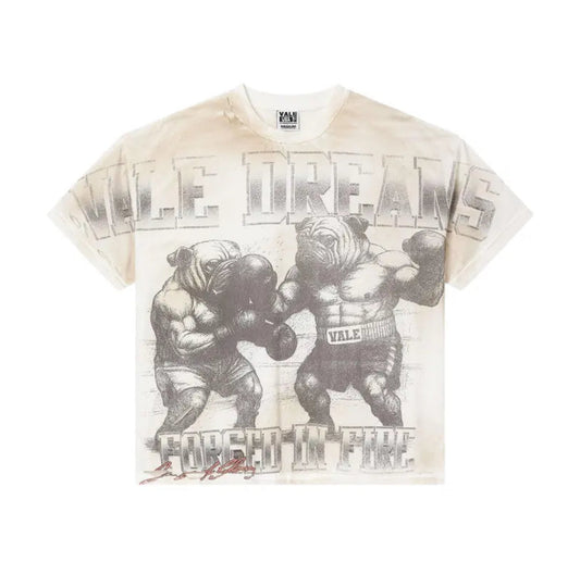 VALE VALLEY FOREVER CREAM PUG TEE (BRAND NEW)