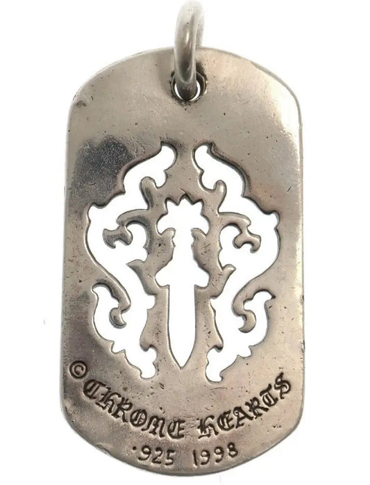 CHROME HEARTS CUT-OUT DAGGER DOGTAG PENDANT (PRE OWNED)