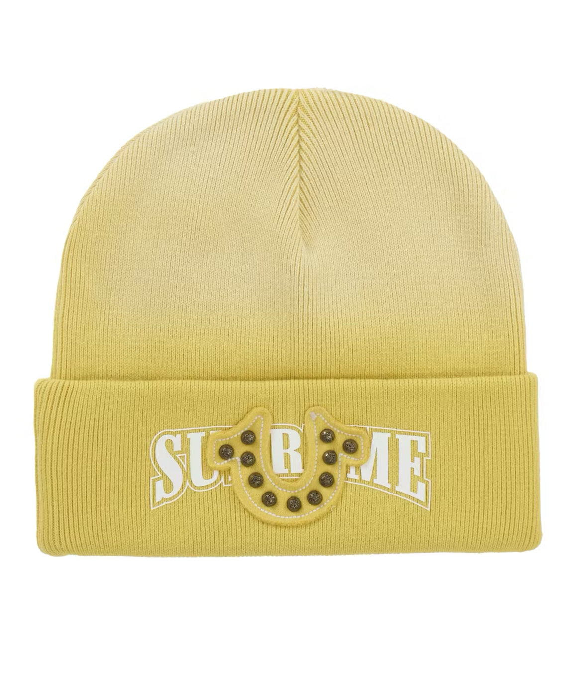 SUPREME X TRUE RELIGION YELLOW BEANIE (BRAND NEW)