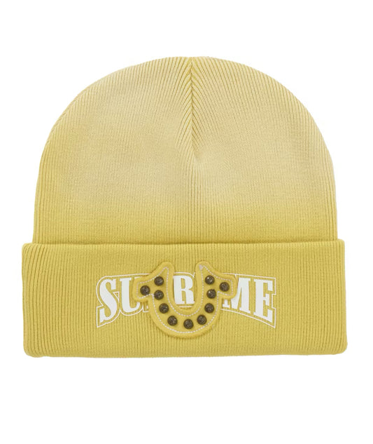 SUPREME X TRUE RELIGION YELLOW BEANIE (BRAND NEW)