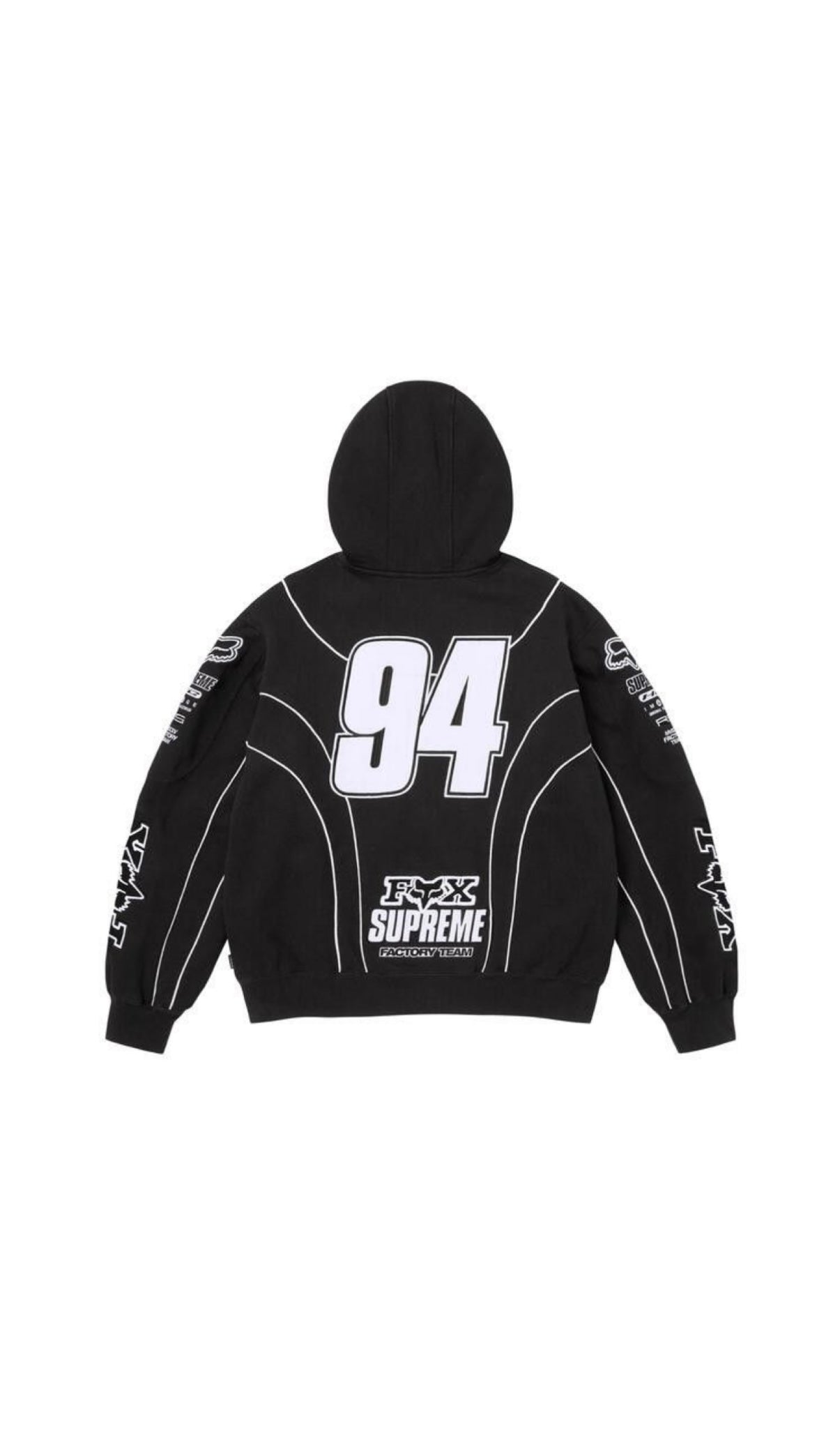 SUPREME X FOX RACING ZIP UP HOODIE (PRE-OWNED)