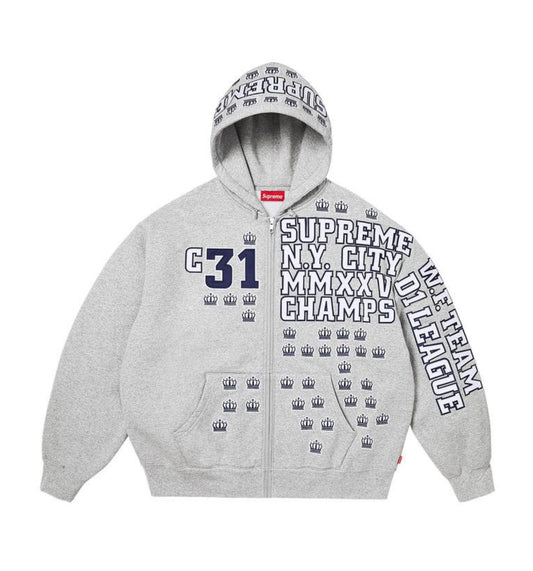 SUPREME LEAGUE CHAMPS ZIP-UP HOODIE SWEATSHIRT (BRAND NEW)