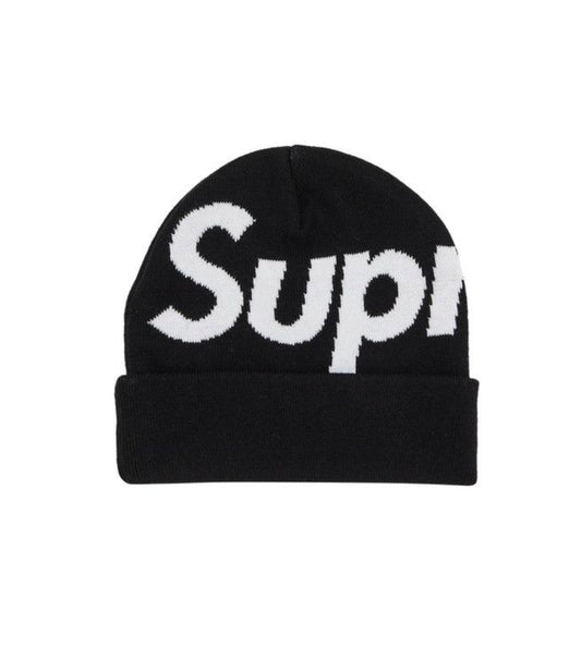 SUPREME BIG LOGO BLACK  BEANIE (BRAND NEW)