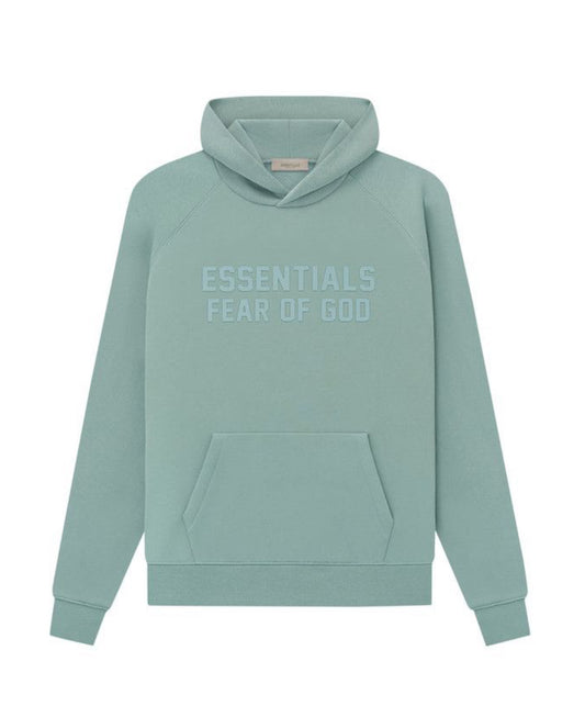 ESSENTIALS FEAR OF GOD TEAL HOODIE (BRAND NEW)