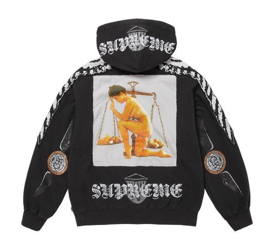 SUPREME WINGS UP HOODED ZIP UP SWEATSHIRT (BRAND NEW)