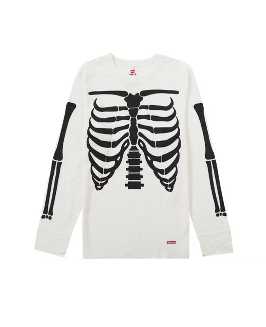 SUPREME WHITE SKELETON THERMAL LONGSLEEVE (BRAND NEW)