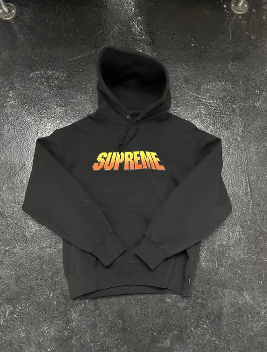SUPREME GRADIENT BLACK HOODIE (PRE OWNED)