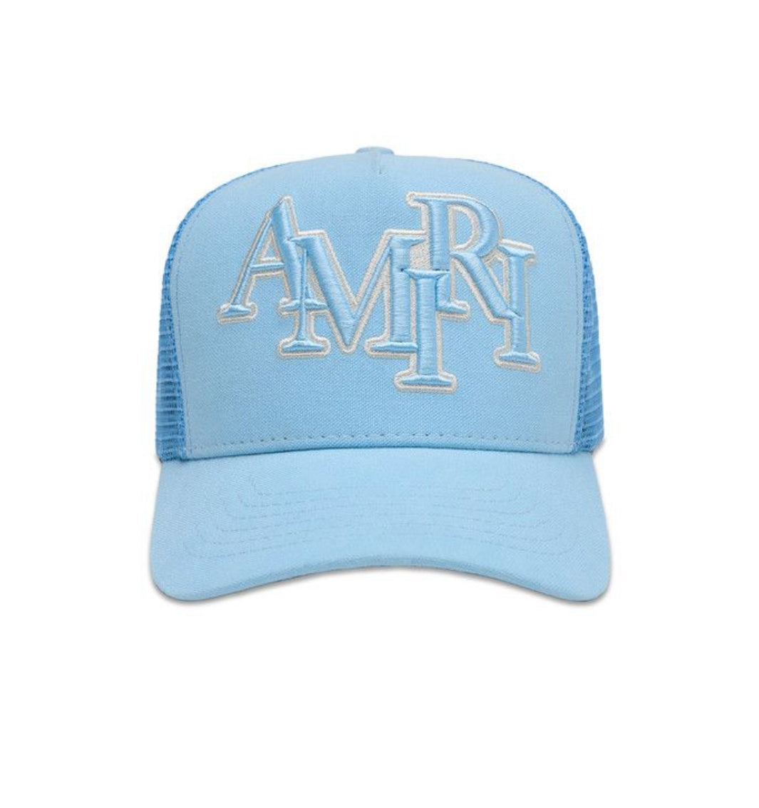 AMIRI BABY BLUE TRUCKER HAT (PRE-OWNED)