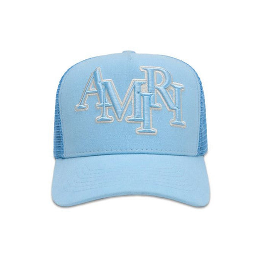 AMIRI BABY BLUE TRUCKER HAT (PRE-OWNED)