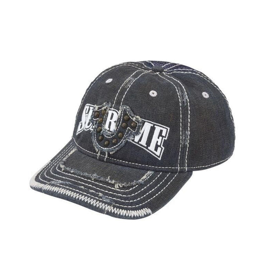 SUPREME X TRUE RELIGION DENIM MESH BACK 6 PANEL HAT (BRAND NEW)