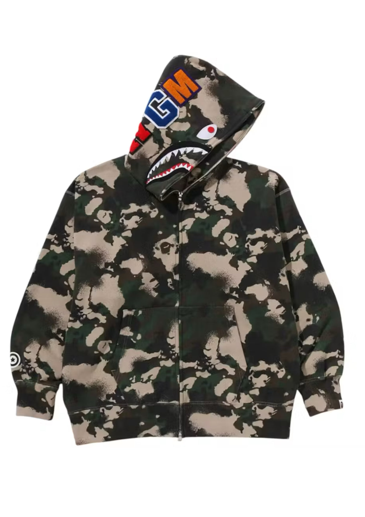 BAPE MAP CAMO SHARK FULL ZIP HOODIE “GREEN” (BRAND NEW)
