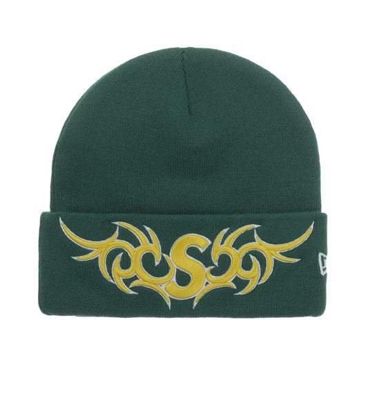 SUPREME TRIBAL GREEN S BEANIE (BRAND NEW)