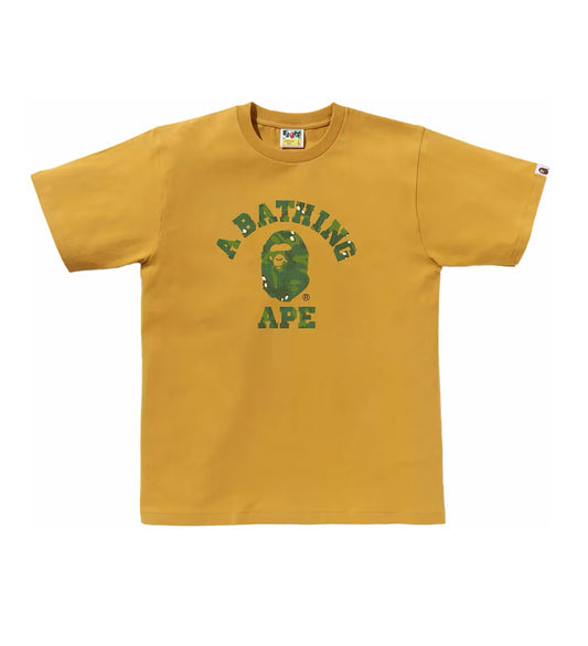 BAPE BITMAP YELLOW COLLEGE TEE (BRAND NEW)